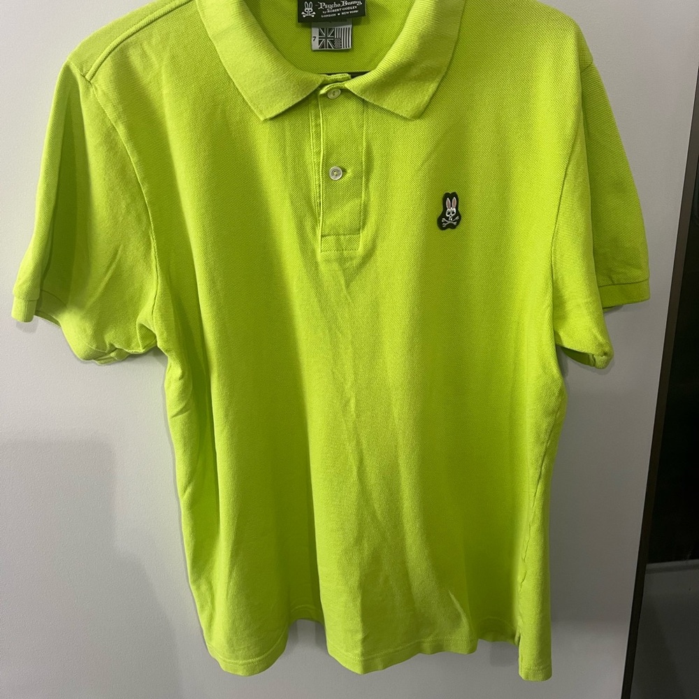 Psycho Bunny Men's Bright Green Polo Shirt